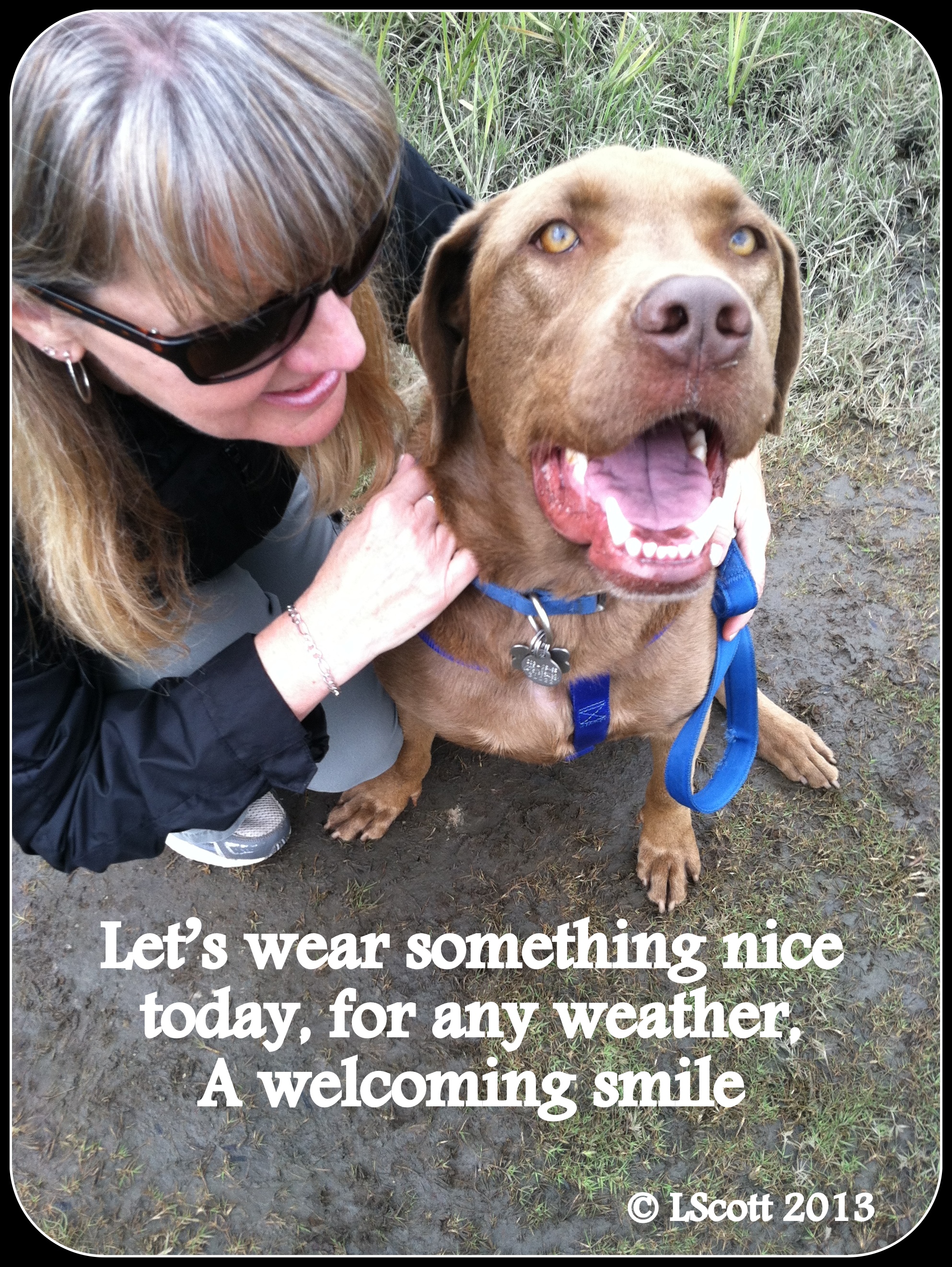 Lauren and Copper Smile card 2013