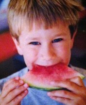michael eating watermelon