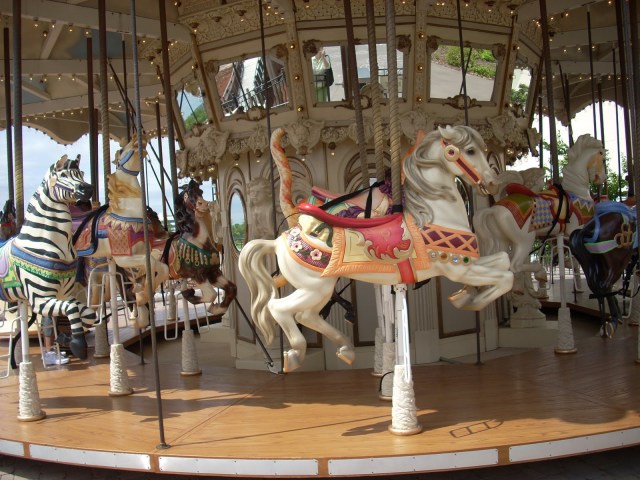 carousel horse white
